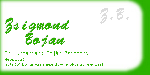 zsigmond bojan business card